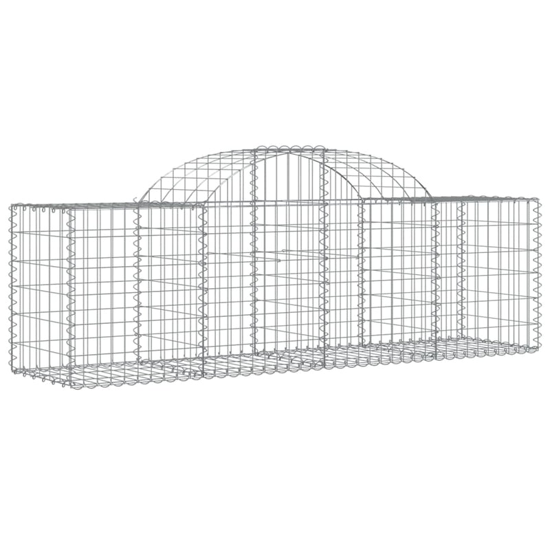 Arched Gabion Baskets 8 pcs 200x50x60/80 cm Galvanised Iron