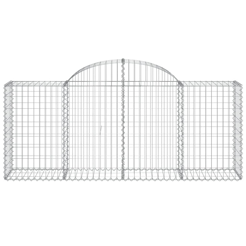 Arched Gabion Baskets 3 pcs 200x50x80/100 cm Galvanised Iron