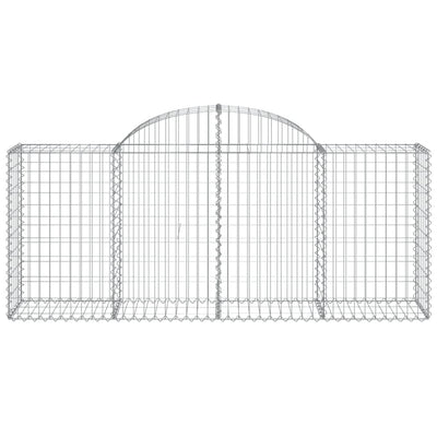 Arched Gabion Baskets 10 pcs 200x50x80/100 cm Galvanised Iron