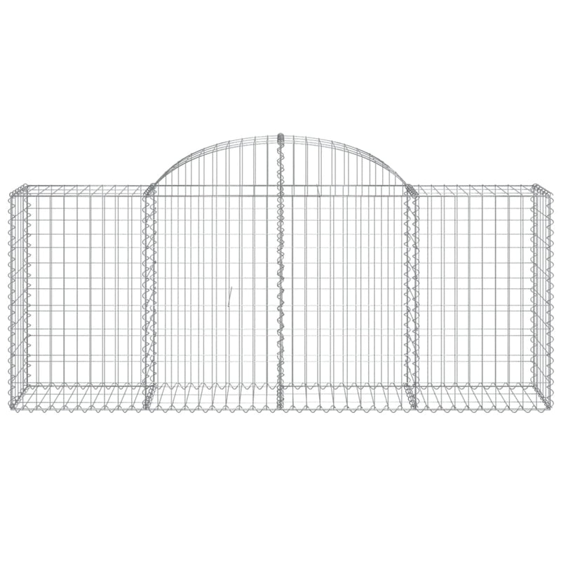 Arched Gabion Baskets 10 pcs 200x50x80/100 cm Galvanised Iron