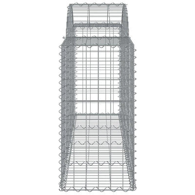 Arched Gabion Baskets 10 pcs 200x50x80/100 cm Galvanised Iron