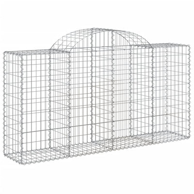 Arched Gabion Baskets 3 pcs 200x50x100/120 cm Galvanised Iron