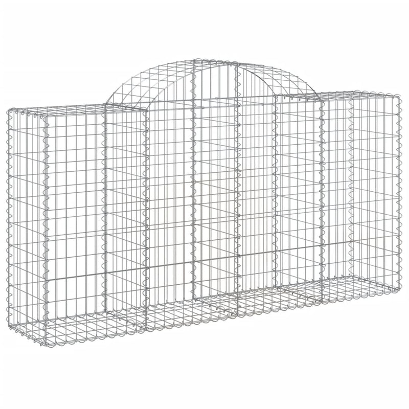 Arched Gabion Baskets 3 pcs 200x50x100/120 cm Galvanised Iron