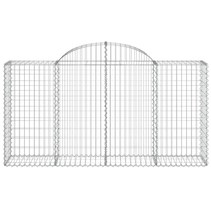 Arched Gabion Baskets 3 pcs 200x50x100/120 cm Galvanised Iron