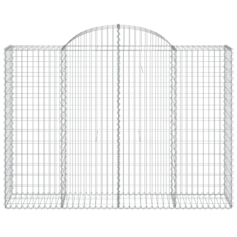 Arched Gabion Baskets 4 pcs 200x50x140/160 cm Galvanised Iron