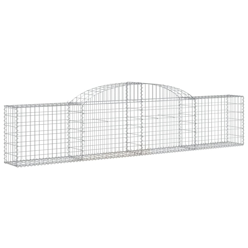 Arched Gabion Baskets 2 pcs 300x30x60/80 cm Galvanised Iron