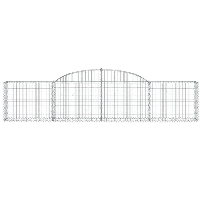 Arched Gabion Baskets 2 pcs 300x30x60/80 cm Galvanised Iron