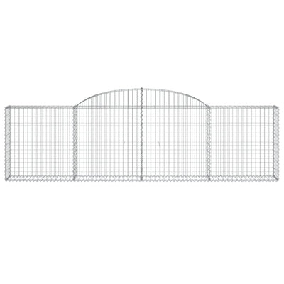 Arched Gabion Baskets 7 pcs 300x30x80/100 cm Galvanised Iron