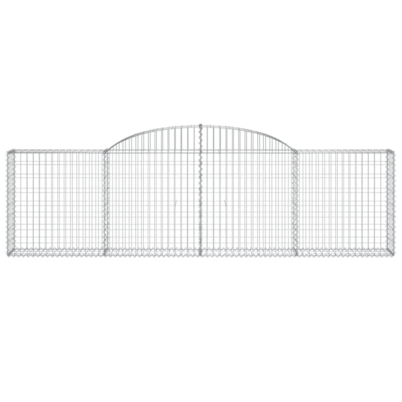 Arched Gabion Baskets 7 pcs 300x30x80/100 cm Galvanised Iron