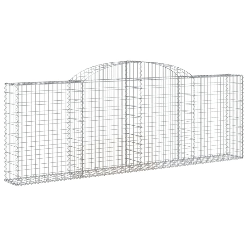 Arched Gabion Baskets 3 pcs 300x30x100/120 cm Galvanised Iron