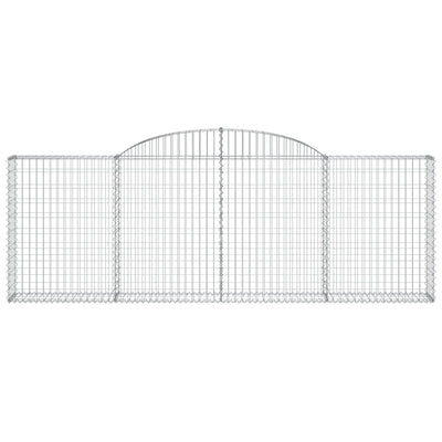 Arched Gabion Baskets 3 pcs 300x30x100/120 cm Galvanised Iron