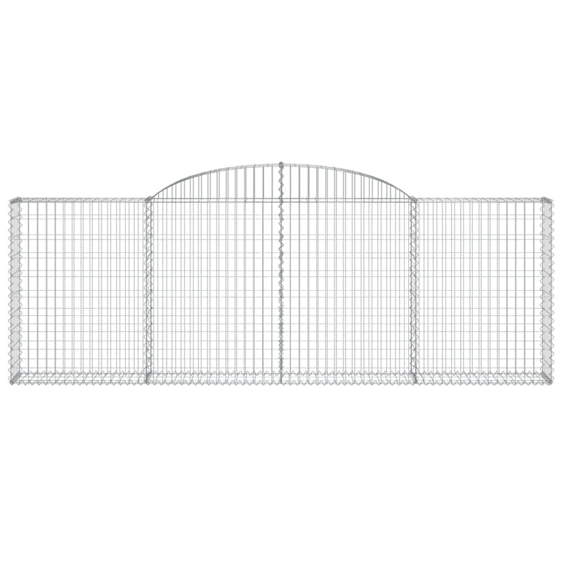 Arched Gabion Baskets 3 pcs 300x30x100/120 cm Galvanised Iron