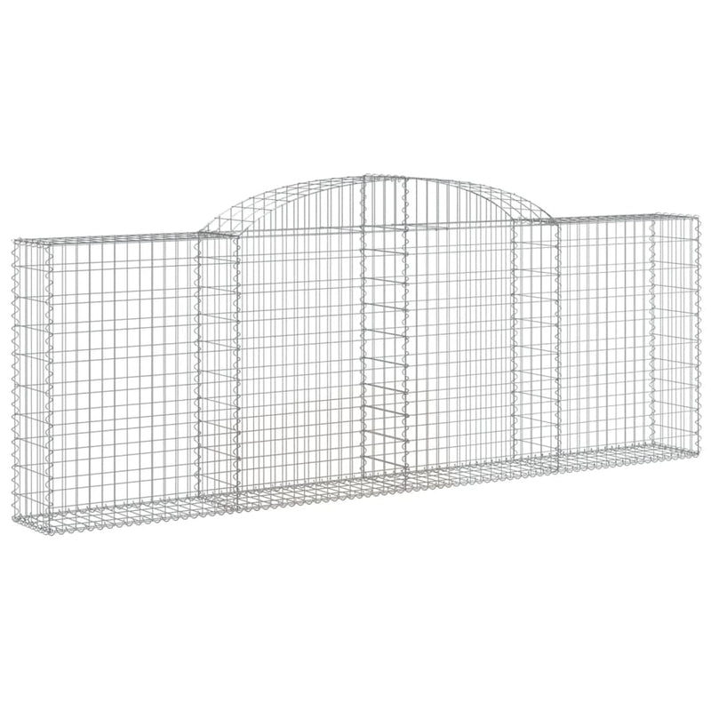 Arched Gabion Baskets 5 pcs 300x30x100/120 cm Galvanised Iron