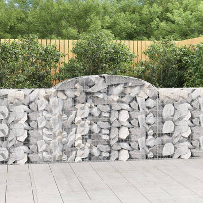 Arched Gabion Baskets 6 pcs 300x30x100/120 cm Galvanised Iron