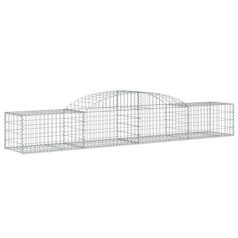 Arched Gabion Baskets 2 pcs 300x50x40/60 cm Galvanised Iron