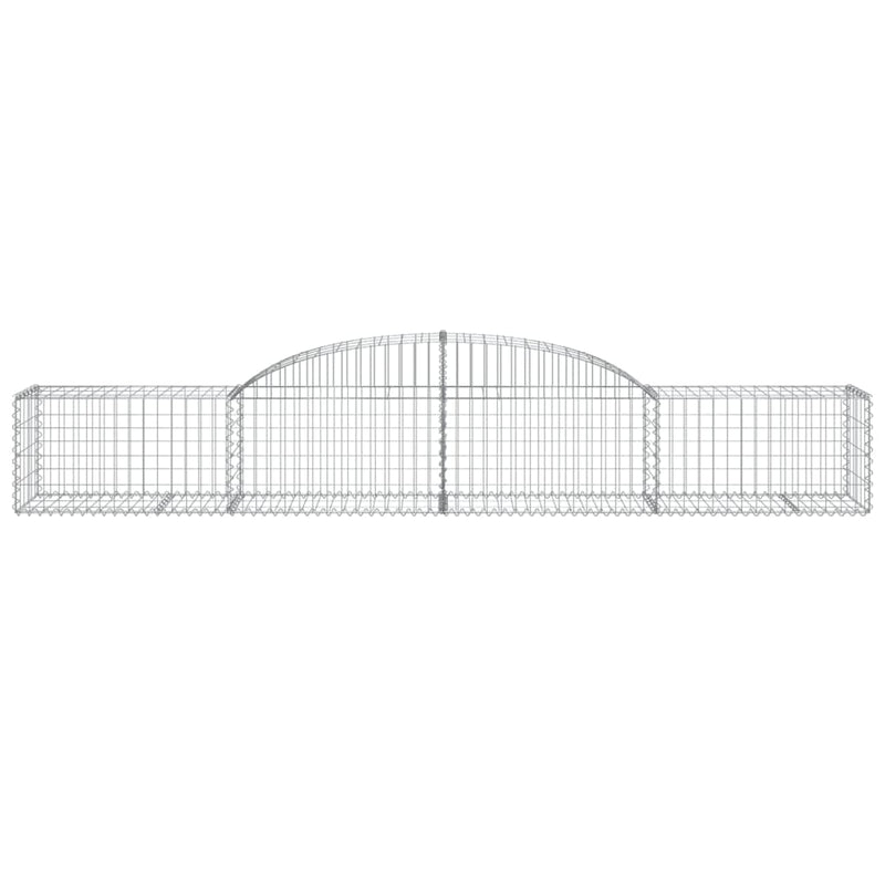 Arched Gabion Baskets 2 pcs 300x50x40/60 cm Galvanised Iron