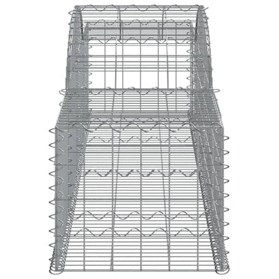 Arched Gabion Baskets 2 pcs 300x50x40/60 cm Galvanised Iron