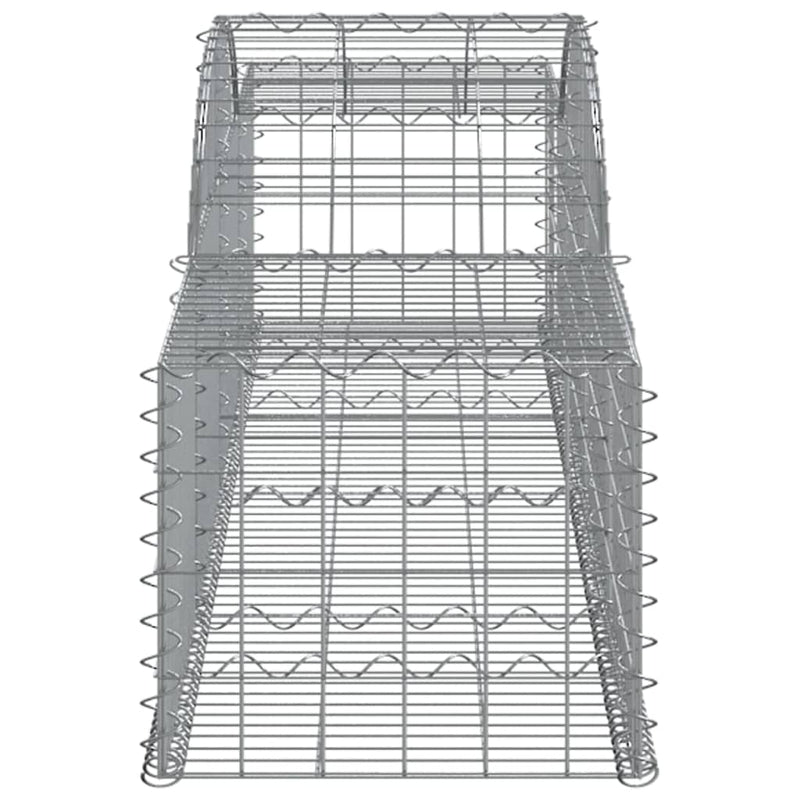 Arched Gabion Baskets 2 pcs 300x50x40/60 cm Galvanised Iron