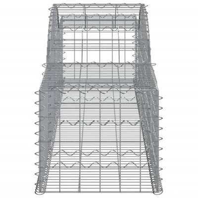 Arched Gabion Baskets 4 pcs 300x50x40/60 cm Galvanised Iron