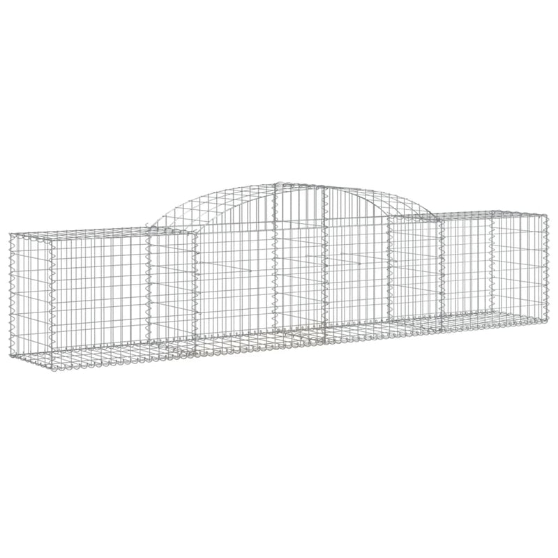 Arched Gabion Baskets 3 pcs 300x50x60/80 cm Galvanised Iron