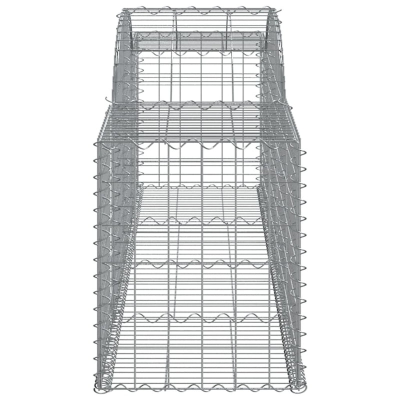 Arched Gabion Baskets 3 pcs 300x50x60/80 cm Galvanised Iron