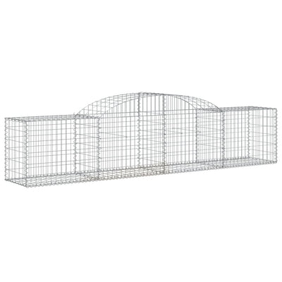 Arched Gabion Baskets 6 pcs 300x50x60/80 cm Galvanised Iron