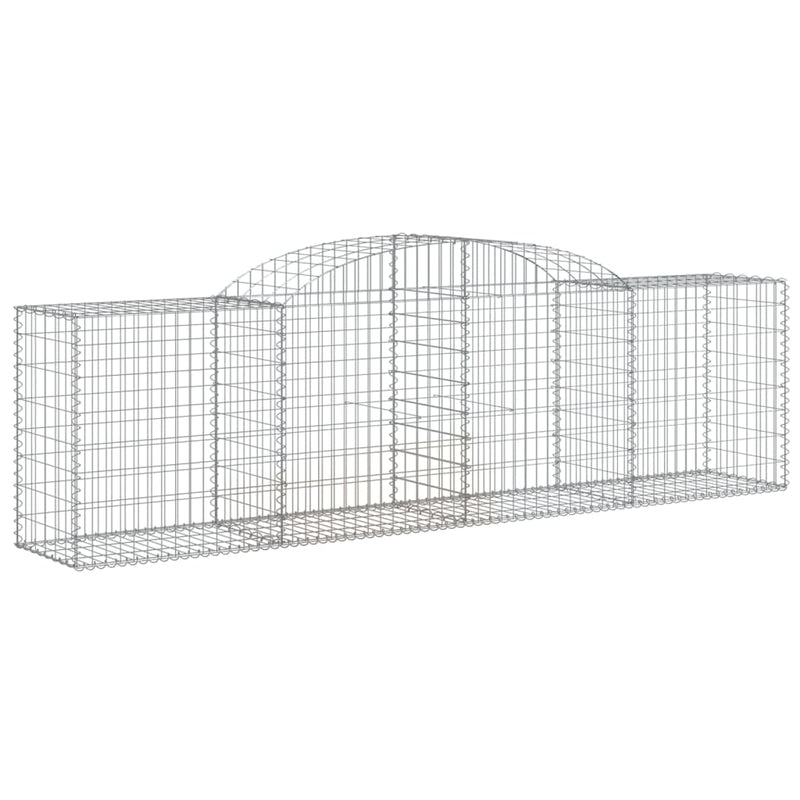 Arched Gabion Baskets 4 pcs 300x50x80/100 cm Galvanised Iron