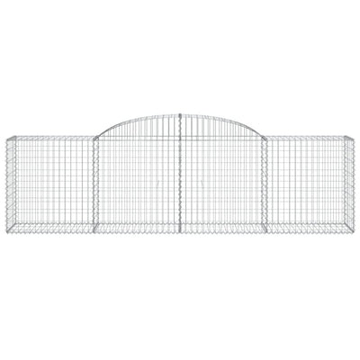 Arched Gabion Baskets 4 pcs 300x50x80/100 cm Galvanised Iron