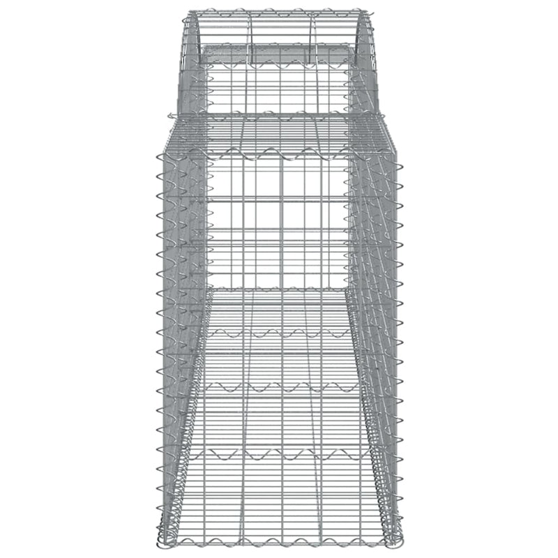 Arched Gabion Baskets 4 pcs 300x50x80/100 cm Galvanised Iron