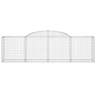 Arched Gabion Baskets 6 pcs 300x50x80/100 cm Galvanised Iron