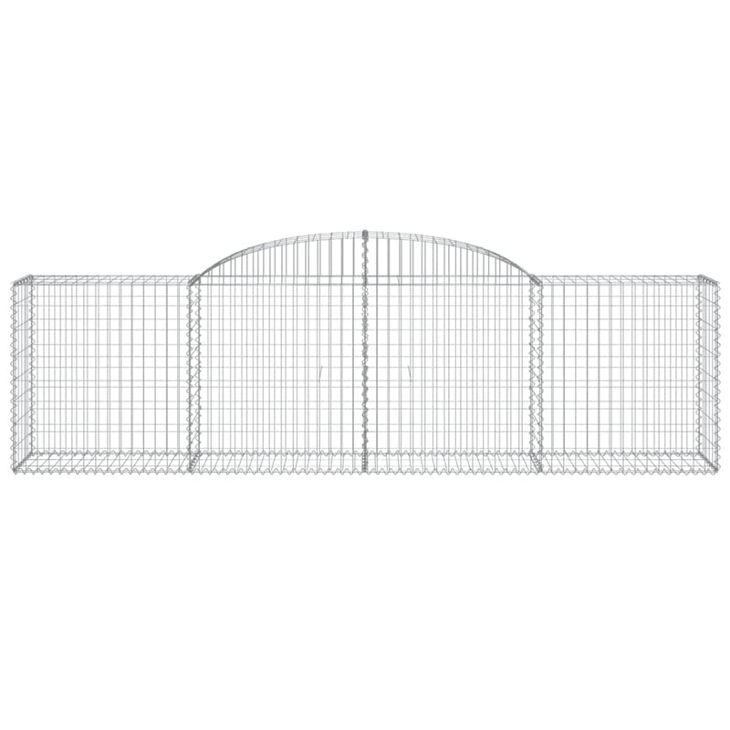 Arched Gabion Baskets 6 pcs 300x50x80/100 cm Galvanised Iron