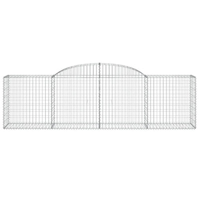 Arched Gabion Baskets 7 pcs 300x50x80/100 cm Galvanised Iron