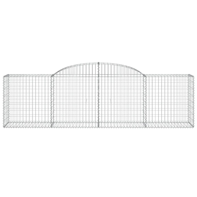 Arched Gabion Baskets 7 pcs 300x50x80/100 cm Galvanised Iron