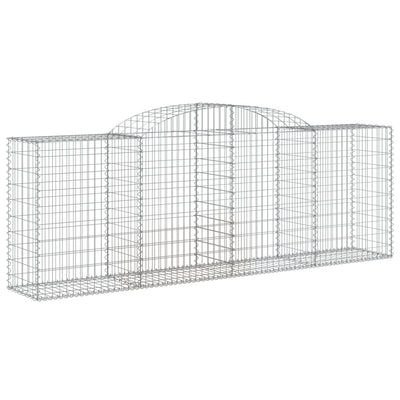 Arched Gabion Baskets 3 pcs 300x50x100/120 cm Galvanised Iron