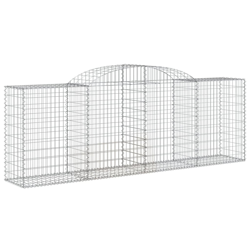 Arched Gabion Baskets 7 pcs 300x50x100/120 cm Galvanised Iron