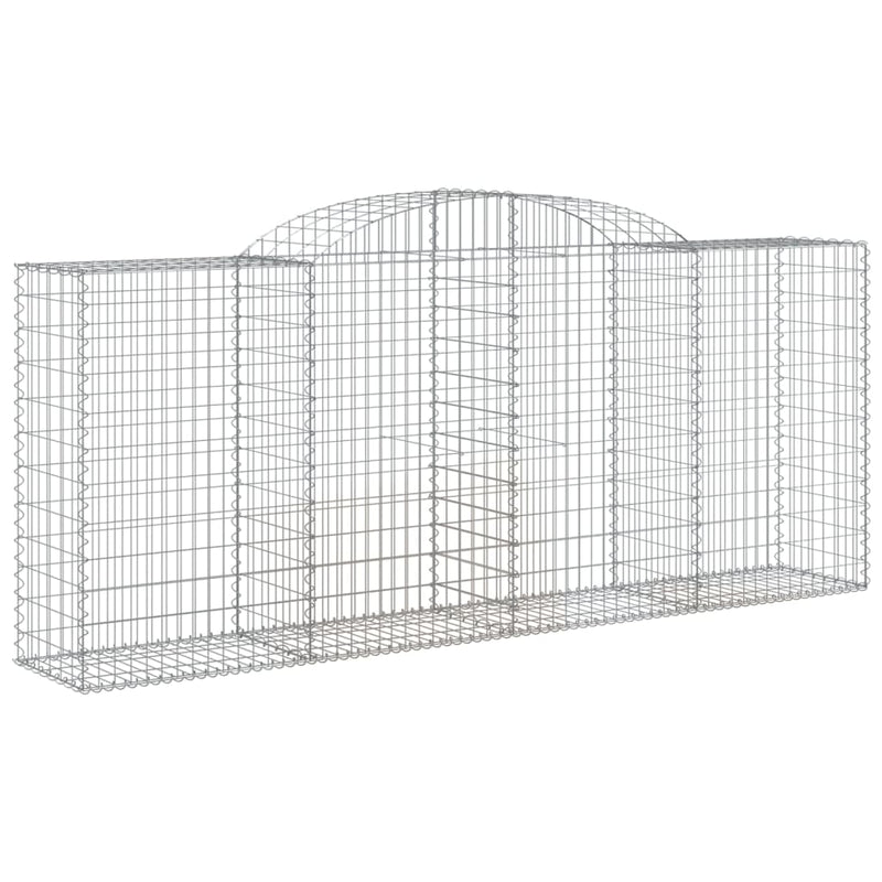 Arched Gabion Baskets 4 pcs 300x50x120/140 cm Galvanised Iron