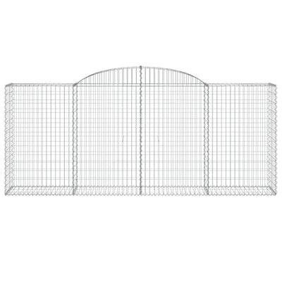 Arched Gabion Baskets 4 pcs 300x50x120/140 cm Galvanised Iron