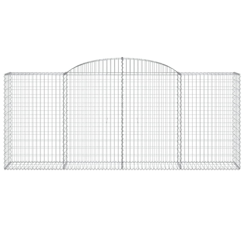 Arched Gabion Baskets 4 pcs 300x50x120/140 cm Galvanised Iron