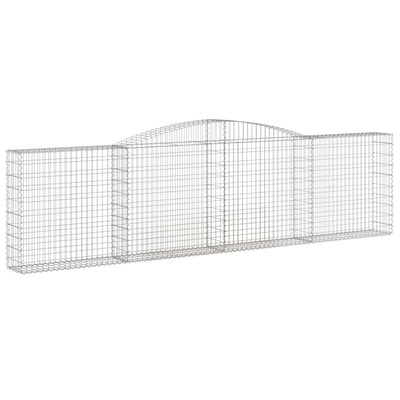 Arched Gabion Baskets 2 pcs 400x30x100/120 cm Galvanised Iron