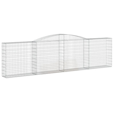 Arched Gabion Baskets 4 pcs 400x30x100/120 cm Galvanised Iron