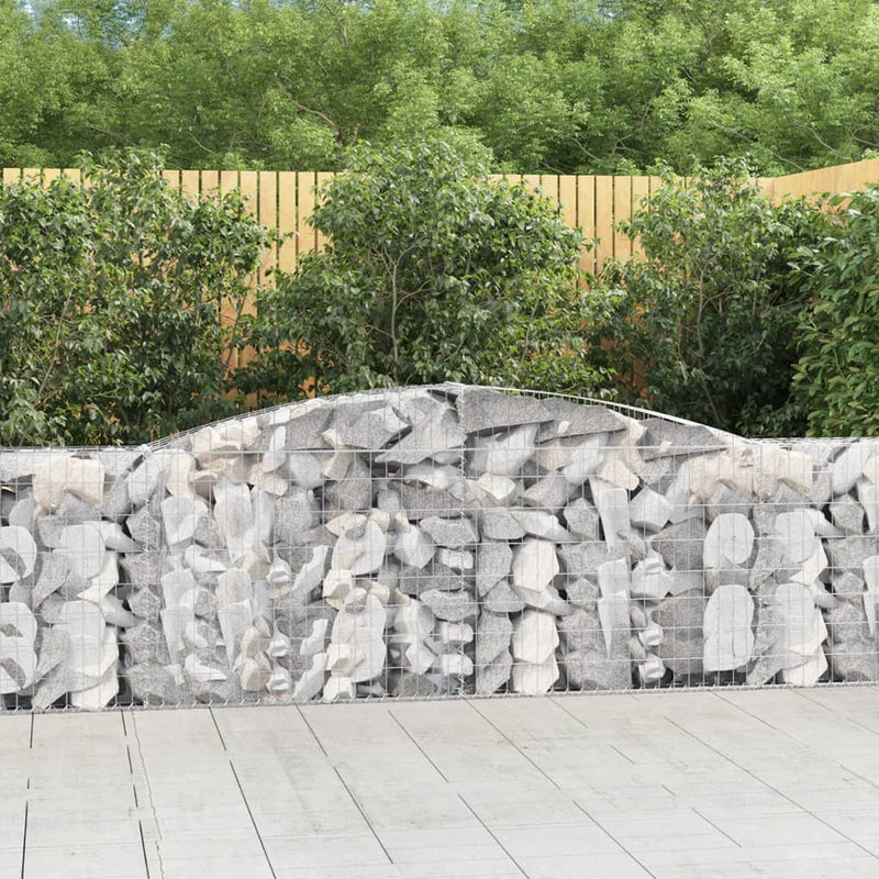 Arched Gabion Baskets 5 pcs 400x30x100/120 cm Galvanised Iron