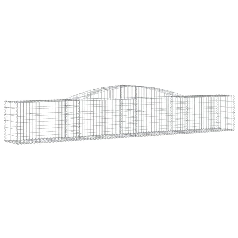 Arched Gabion Baskets 2 pcs 400x50x60/80 cm Galvanised Iron