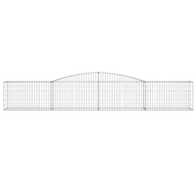 Arched Gabion Baskets 2 pcs 400x50x60/80 cm Galvanised Iron