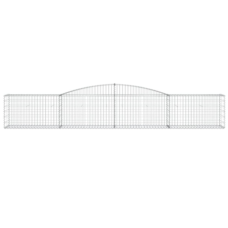 Arched Gabion Baskets 2 pcs 400x50x60/80 cm Galvanised Iron