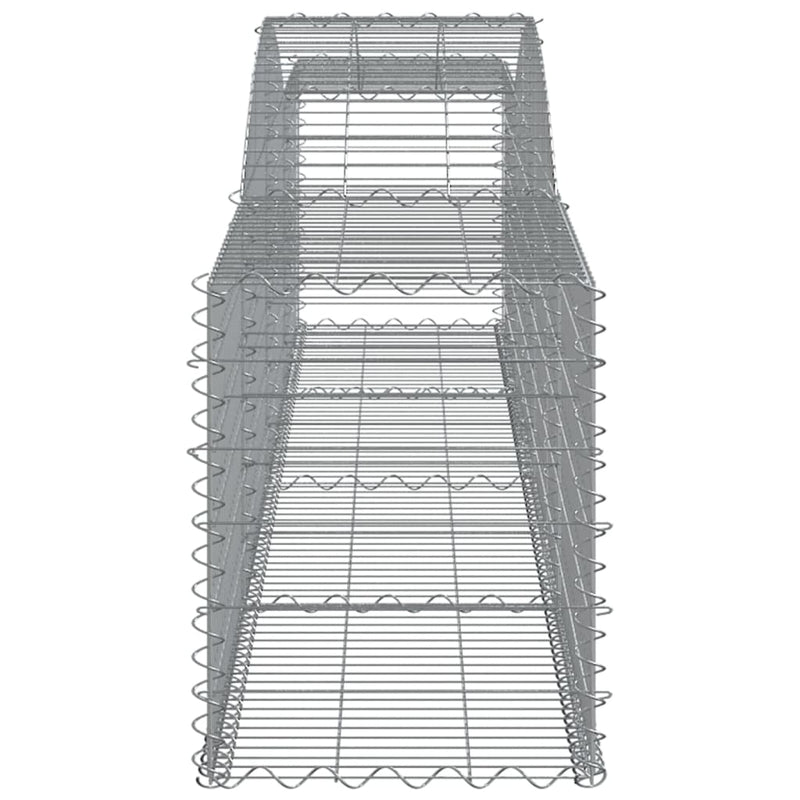 Arched Gabion Baskets 2 pcs 400x50x60/80 cm Galvanised Iron