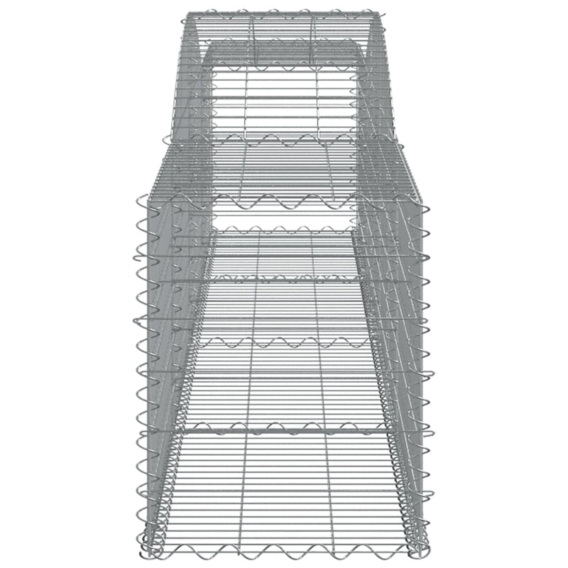 Arched Gabion Baskets 3 pcs 400x50x60/80 cm Galvanised Iron