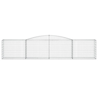 Arched Gabion Baskets 2 pcs 400x50x80/100 cm Galvanised Iron