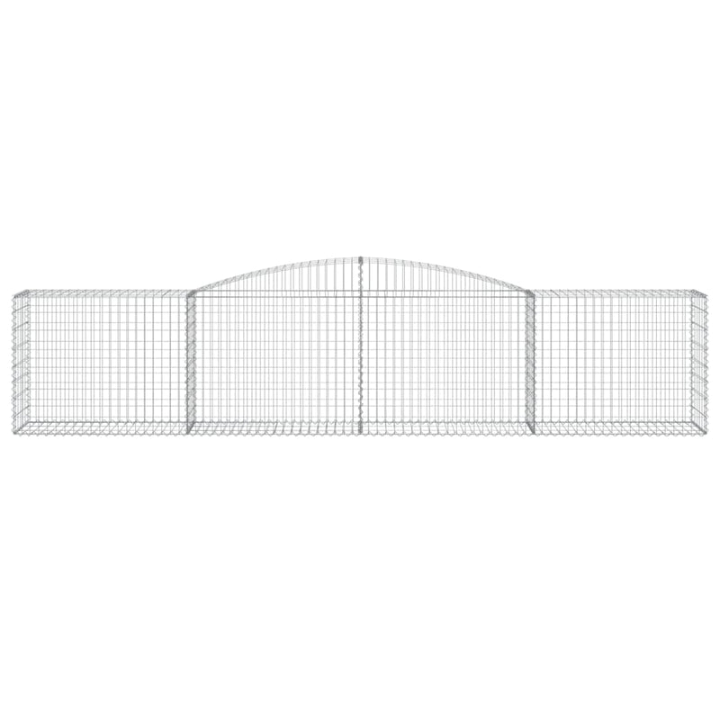 Arched Gabion Baskets 2 pcs 400x50x80/100 cm Galvanised Iron