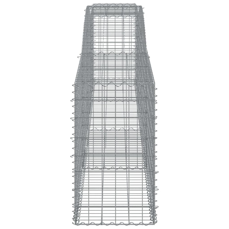 Arched Gabion Baskets 2 pcs 400x50x80/100 cm Galvanised Iron