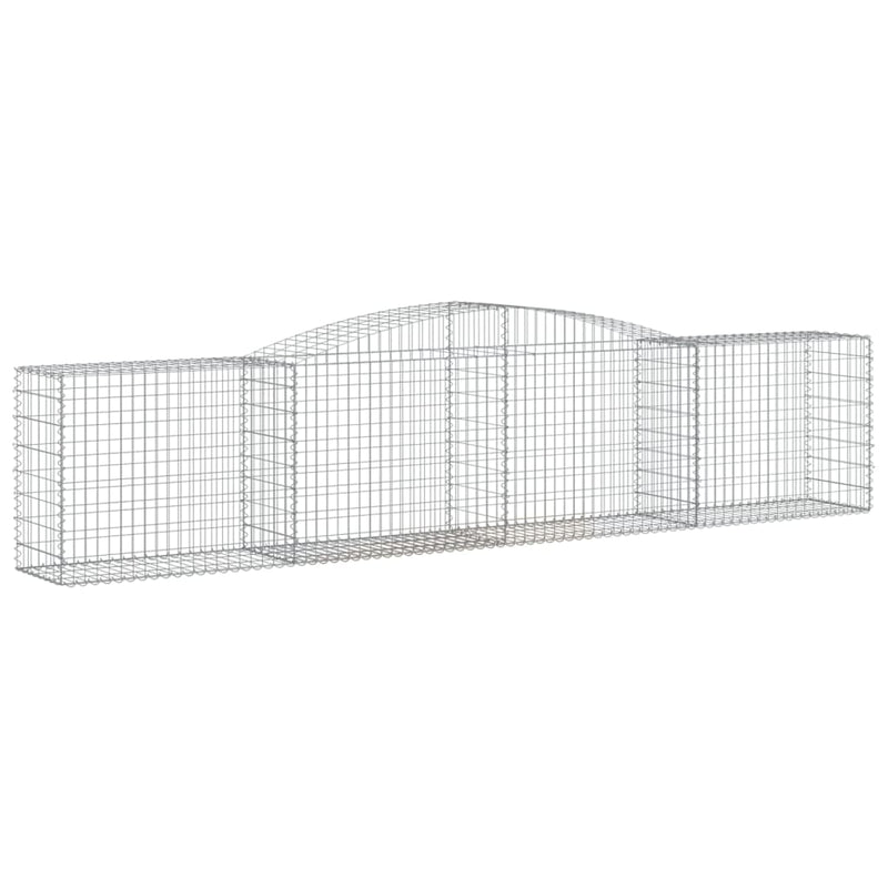 Arched Gabion Baskets 3 pcs 400x50x80/100 cm Galvanised Iron